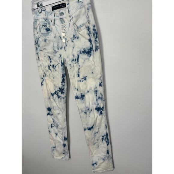 Veronica Beard Jeans Tie Dye Skinny Pants Women Size 26 High Rise Button Fly - Picture 6 of 10